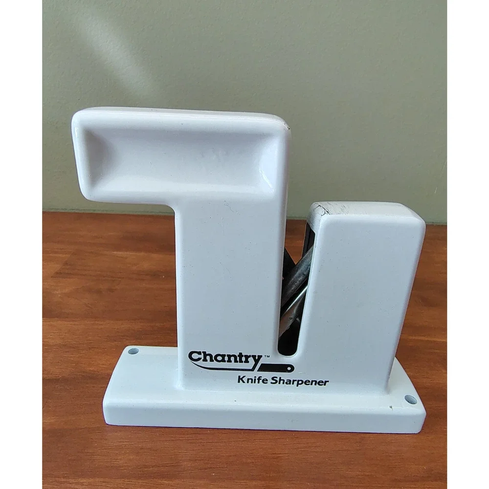 Vtg CHANTRY Knife Sharpener White w/Box Quality Design MoMA Displayed Rare Find!